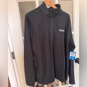NWT size large Columbia black 1/4 zip fleece